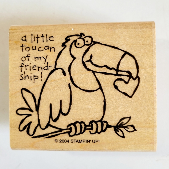Vintage 2004 Stampin Up! Set of 6 Toucan of my Love Rubber Stamps - Picture 3 of 14